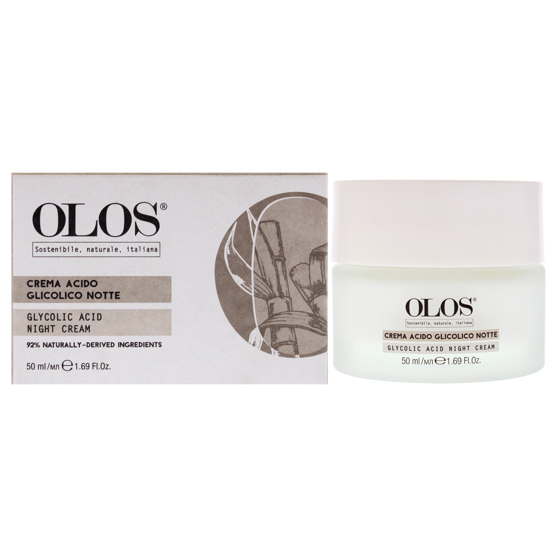 Glycolic Acid Night Cream by Olos for Unisex - 1.7 oz Cream