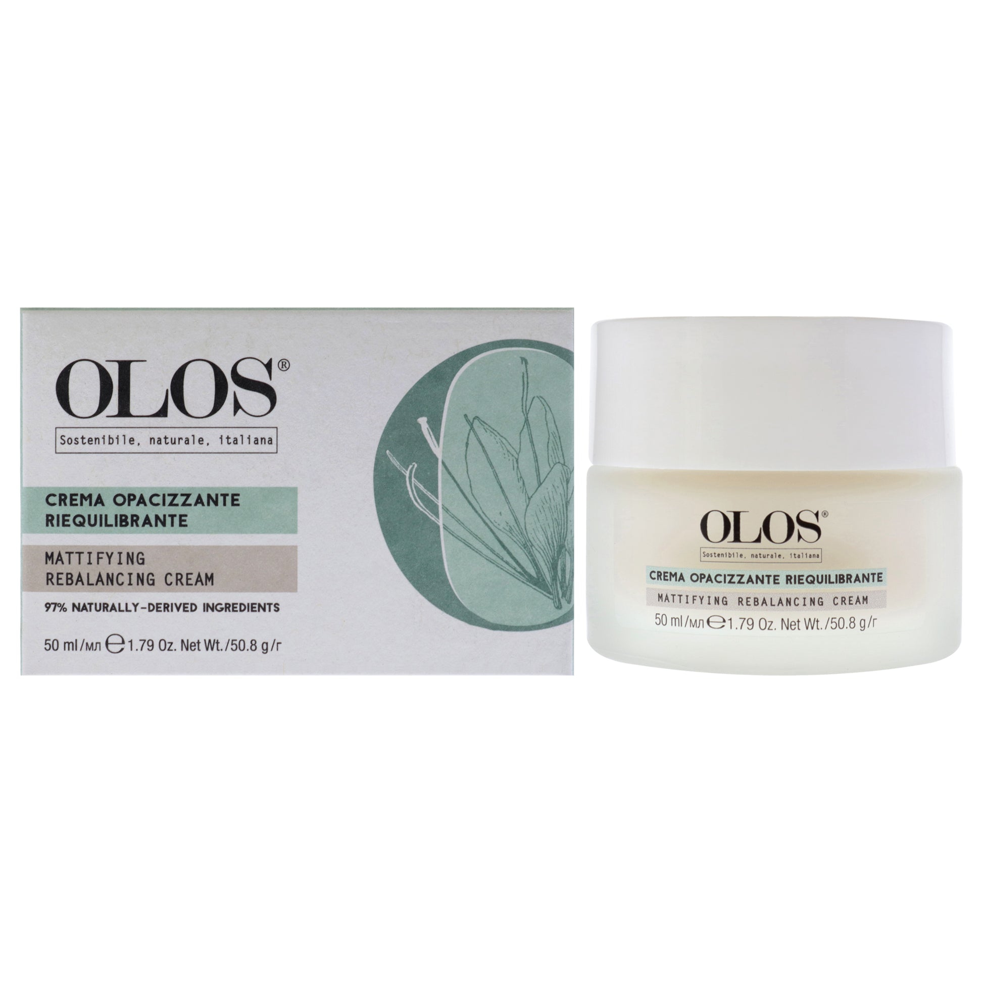 Mattifying Rebalancing Cream by Olos for Unisex - 1.7 oz Cream