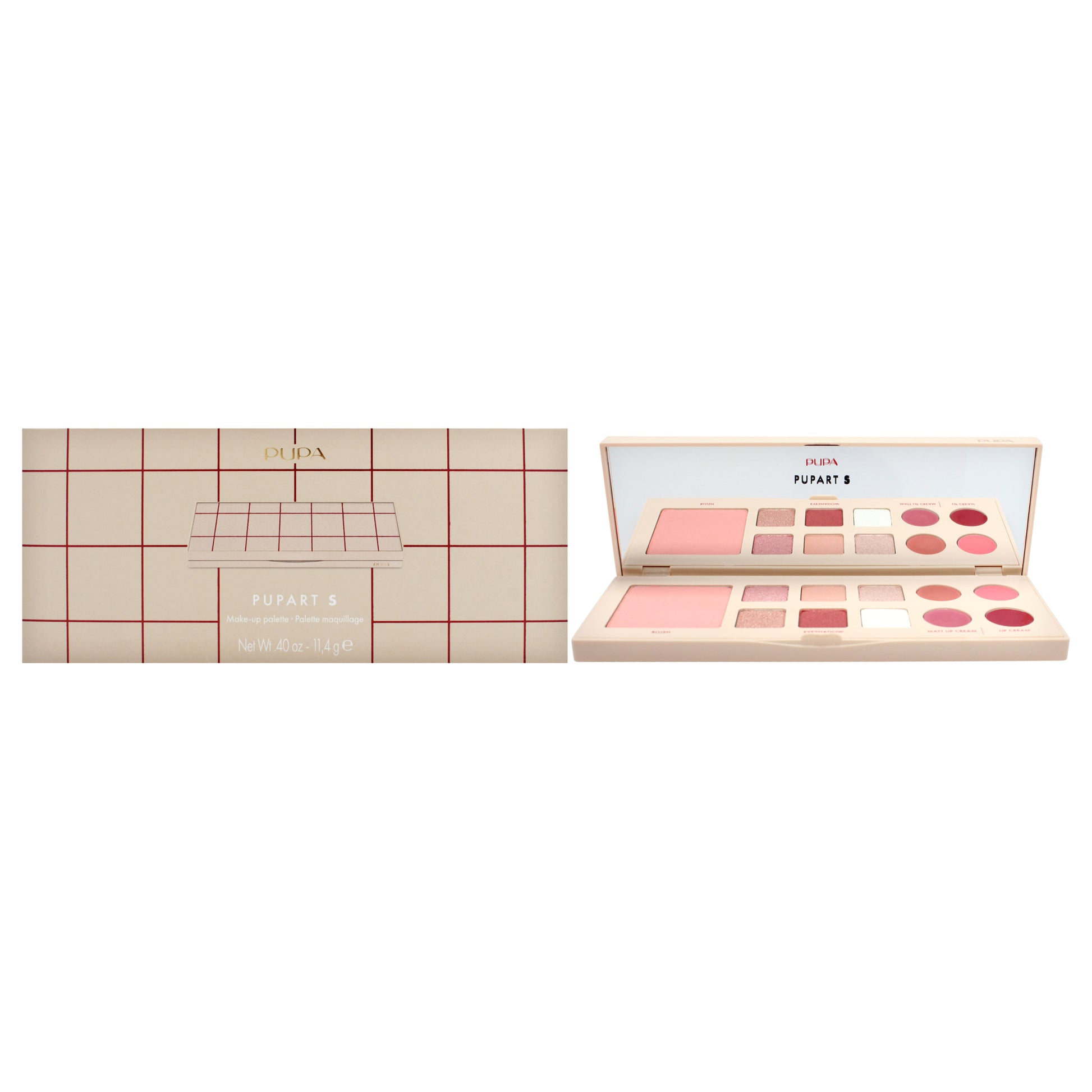 Pupart S Make-Up Palette - 001 Nude by Pupa Milano for Women - 0.4 oz Makeup