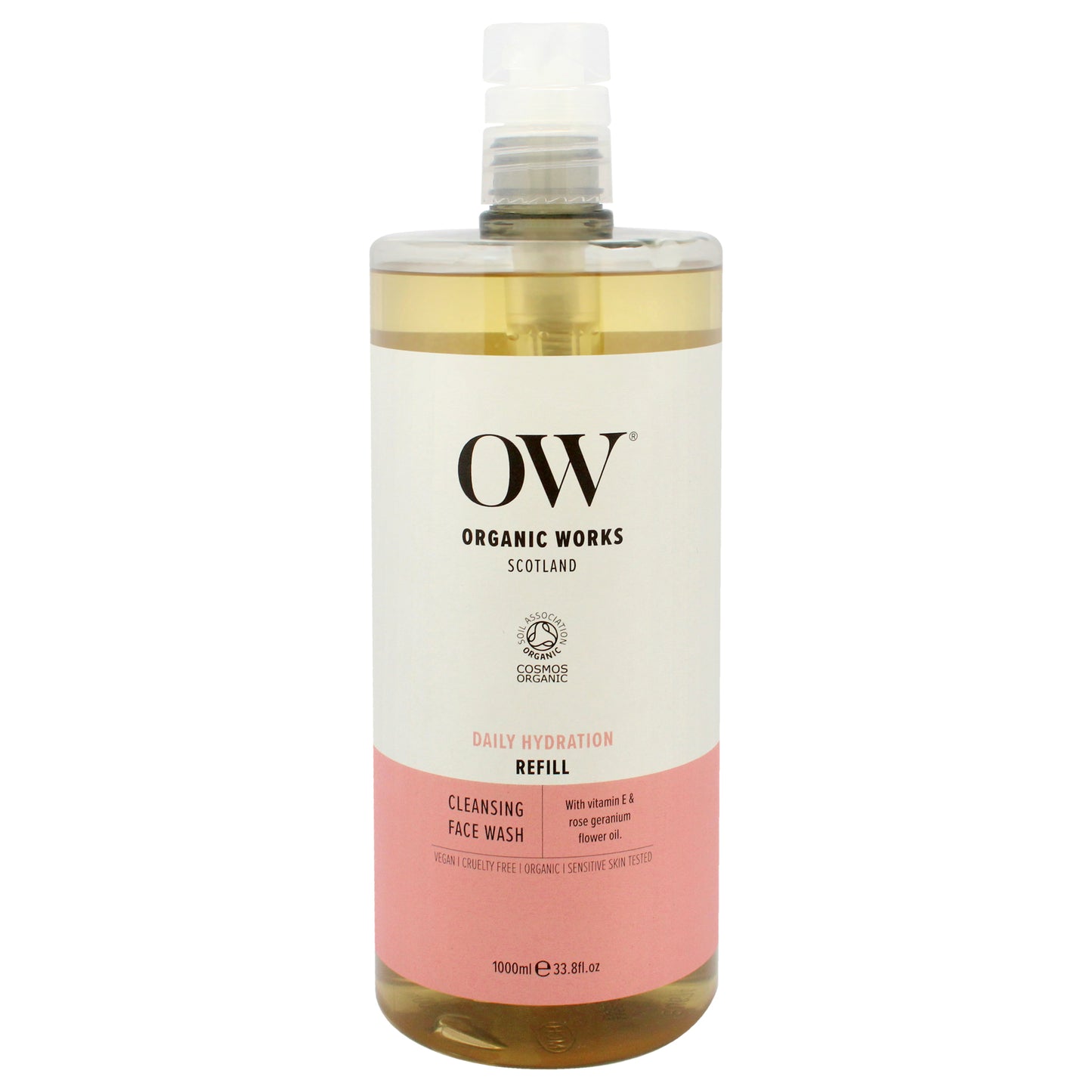 Daily Hydration Cleansing Face Wash by Organic Works for Women - 33.8 oz Cleanser (Refill)