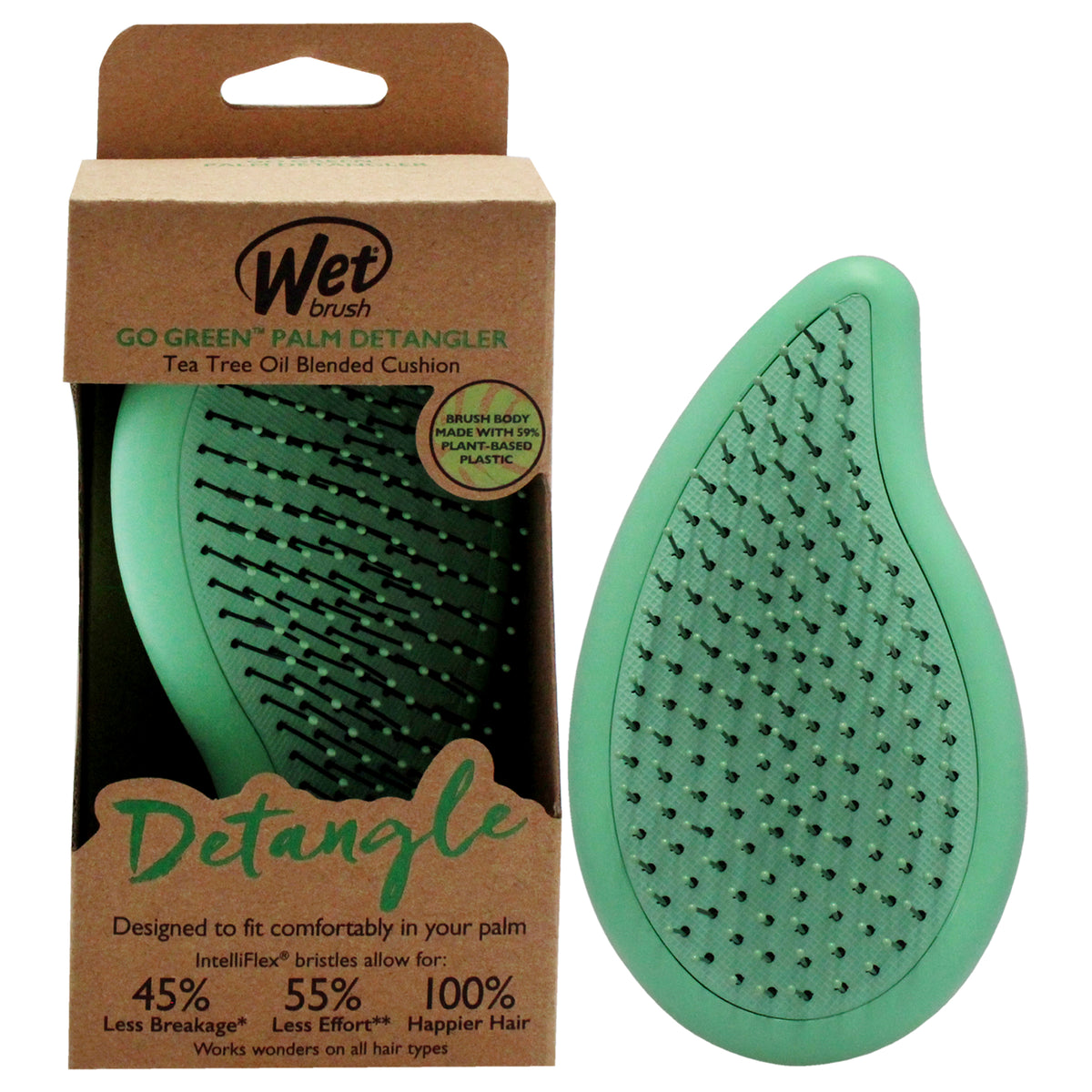 Go Green Palm Detangler - Green by Wet Brush for Unisex - 1 Pc Brush