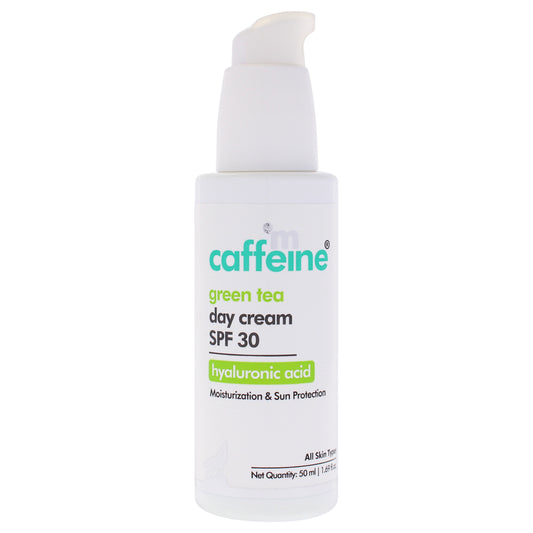 Green Tea Day Cream Hyaluronic Acid SPF 30 by mCaffeine for Unisex - 1.69 oz Cream