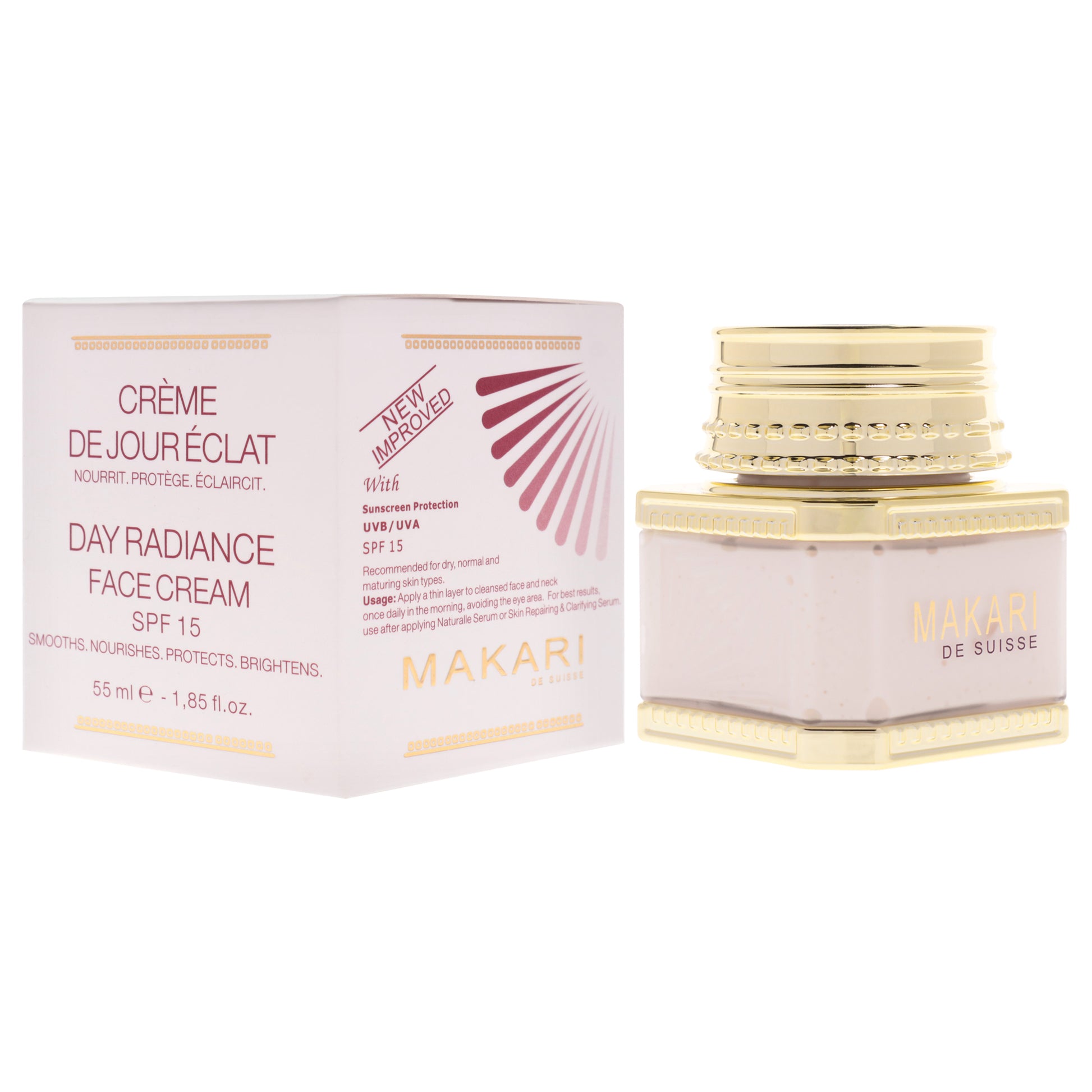 Day Radiance Face Cream SPF 15 by Makari for Women - 1.85 oz Cream