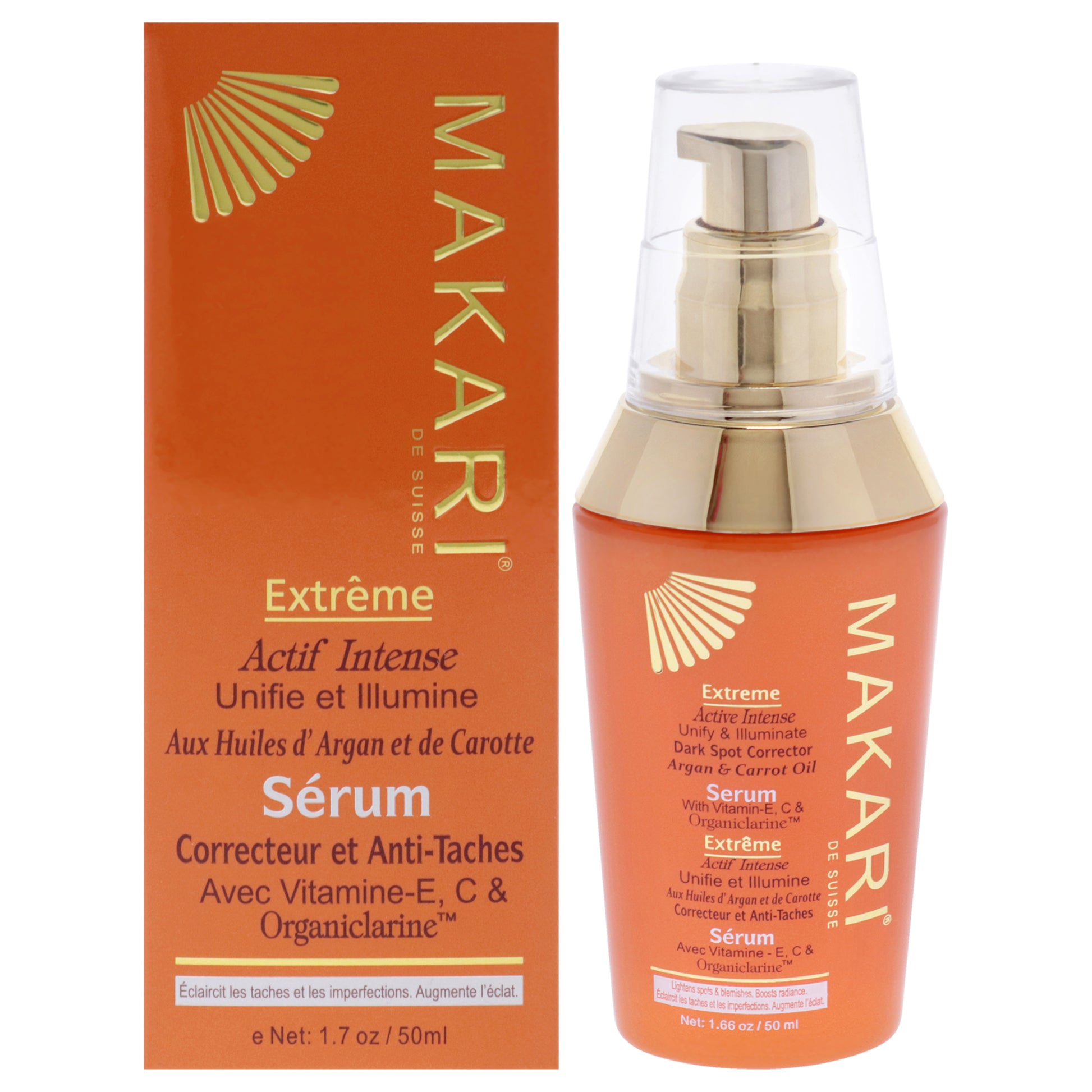Extreme Argan and Carrot Spot Corrector Serum by Makari for Women - 1.7 oz Serum