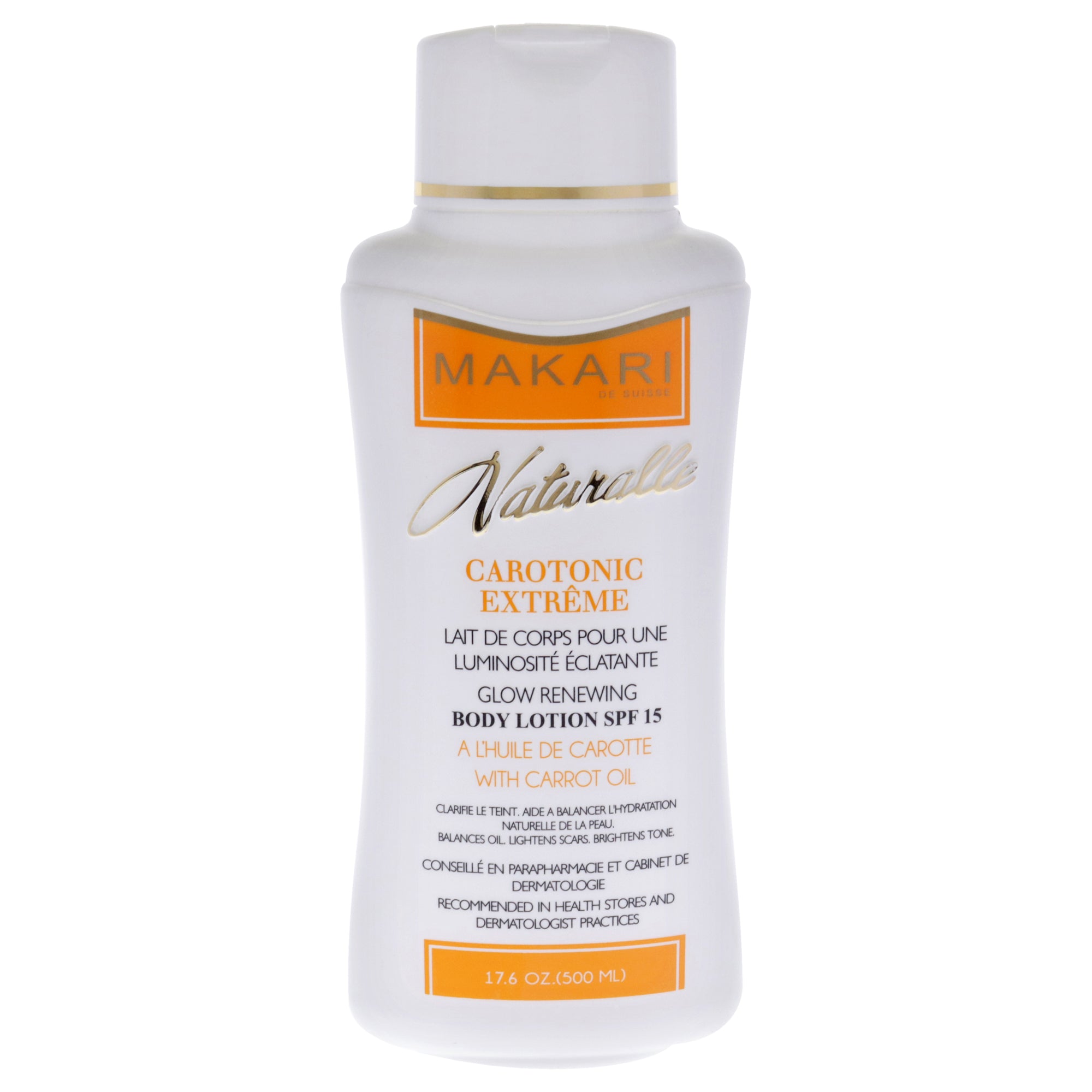 Carotonic Extreme Glow Renewing Body Lotion SPF 15 by Makari for Women - 17.6 oz Body Lotion