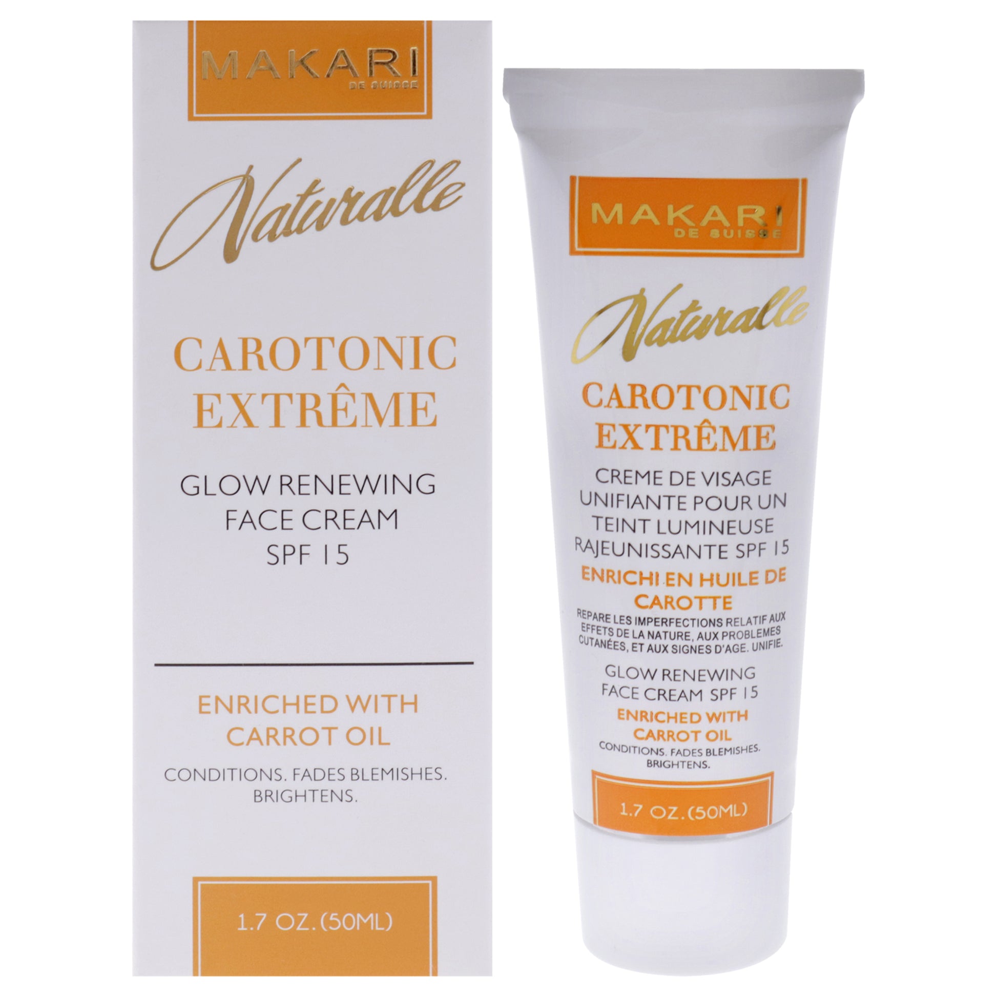 Carotonic Extreme Glow Renewing Face Cream SPF 15 by Makari for Women - 1.7 oz Cream