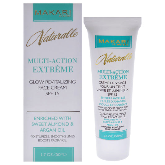 Multi-Action Extreme Glow Revitalizing Face Cream SPF 15 by Makari for Women - 1.7 oz Cream