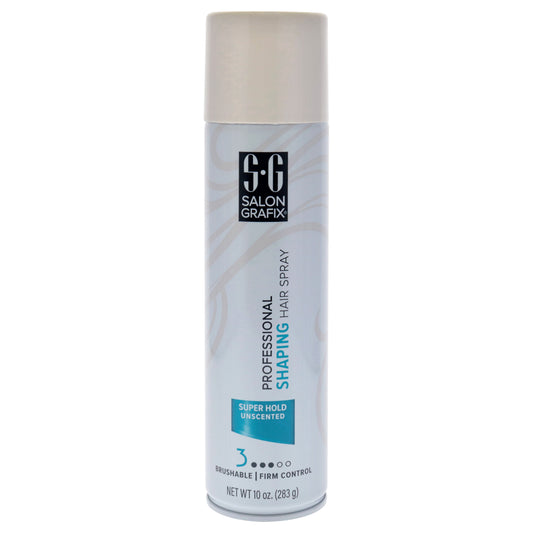 Shaping Hair Spray - Super Hold Unscented by Salon Grafix for Unisex - 10 oz Hair Spray