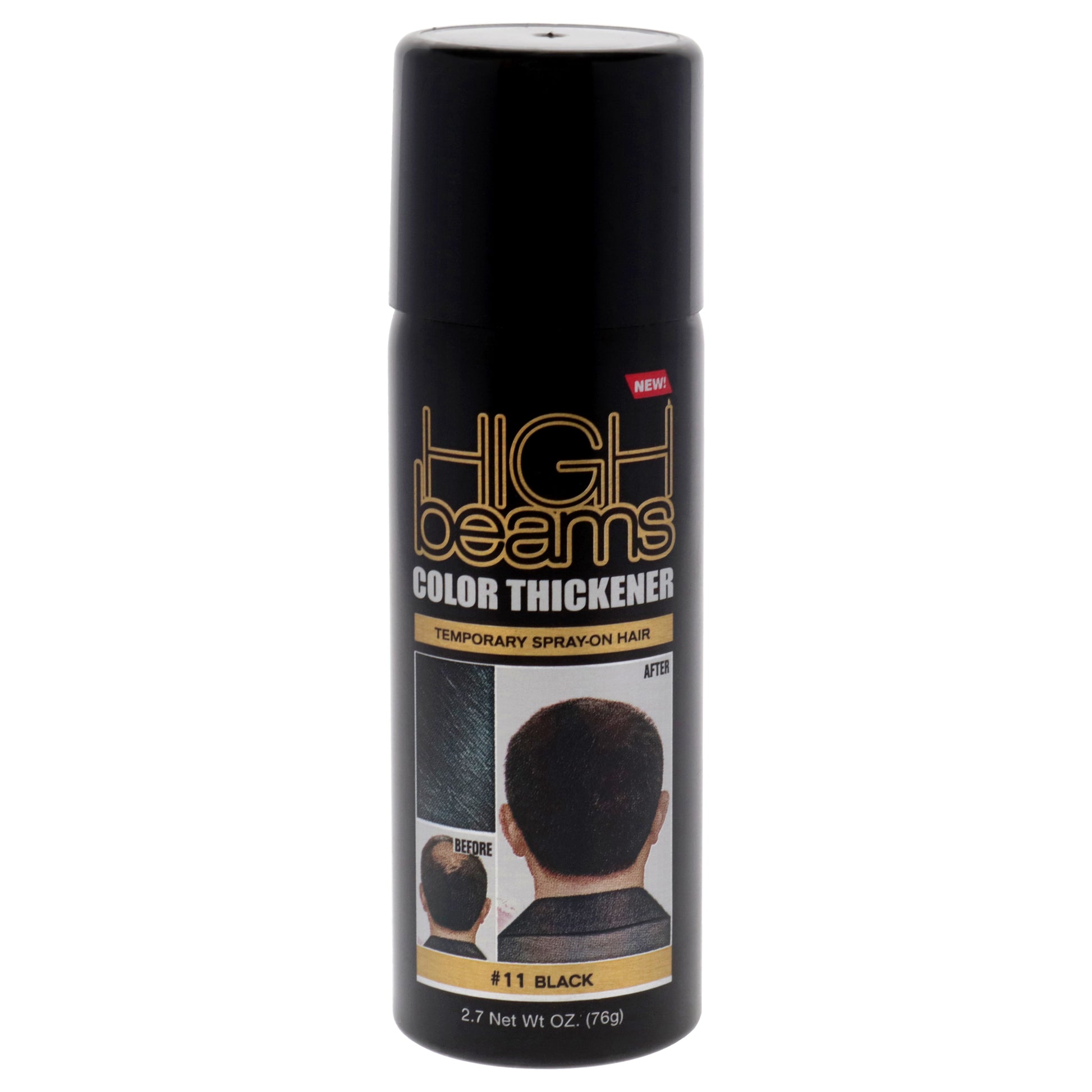 High Beams Color Thickener Temporary Spray - 11 Black by Salon Grafix for Unisex - 2.7 oz Hair Color