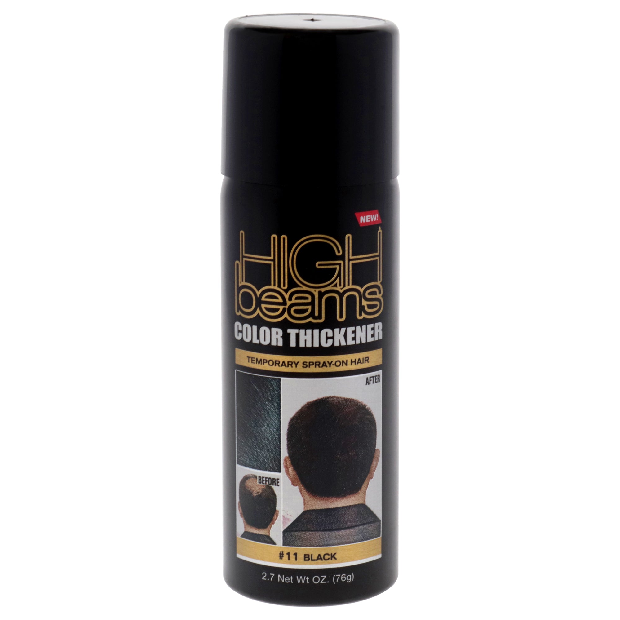High Beams Color Thickener Temporary Spray - 11 Black by Salon Grafix for Unisex - 2.7 oz Hair Color