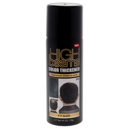 High Beams Color Thickener Temporary Spray - 11 Black by Salon Grafix for Unisex - 2.7 oz Hair Color