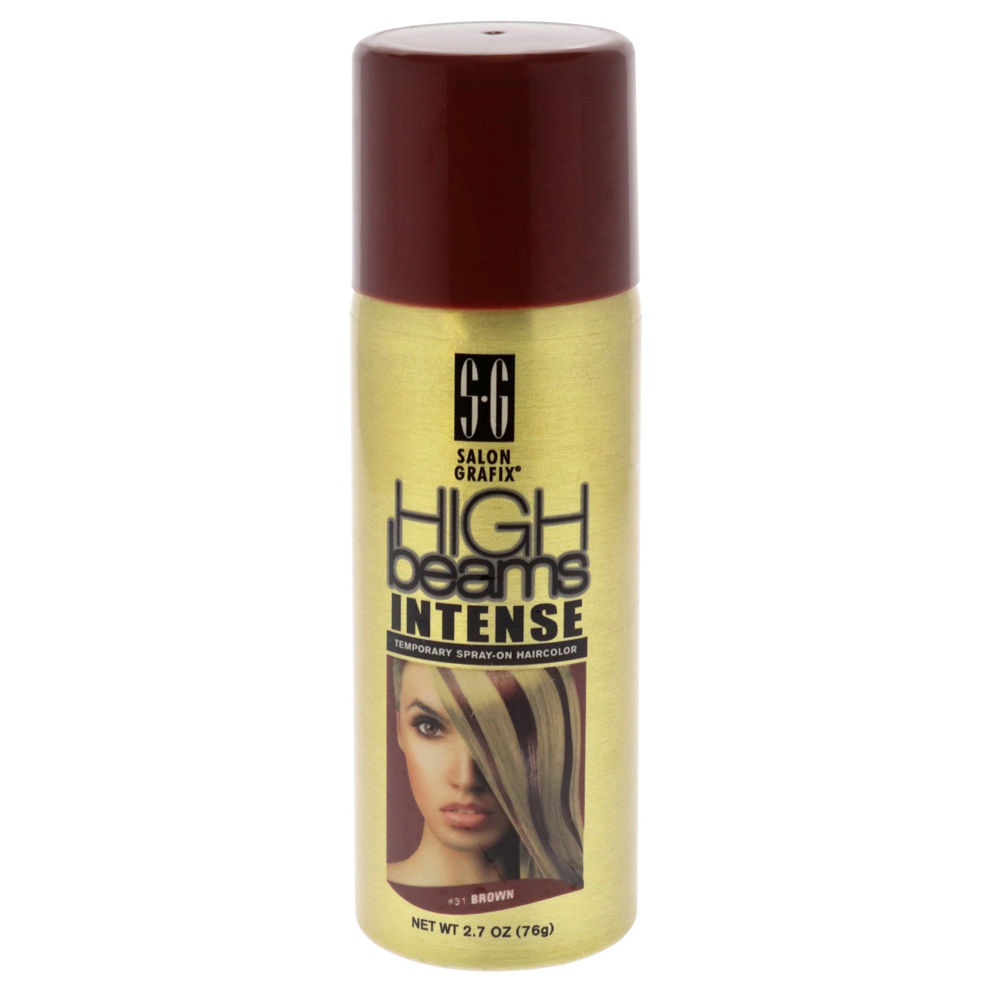 High Beams Intense Temporary Spray - 31 Brown by Salon Grafix for Unisex - 2.7 oz Hair Color