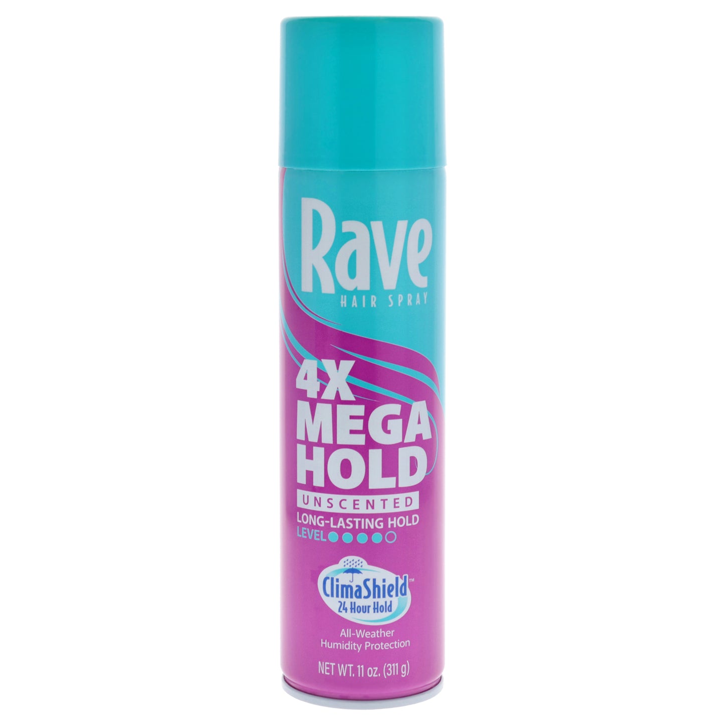 4X Mega Hold Hairspray - Unscented by Rave for Unisex - 11 oz Hair Spray
