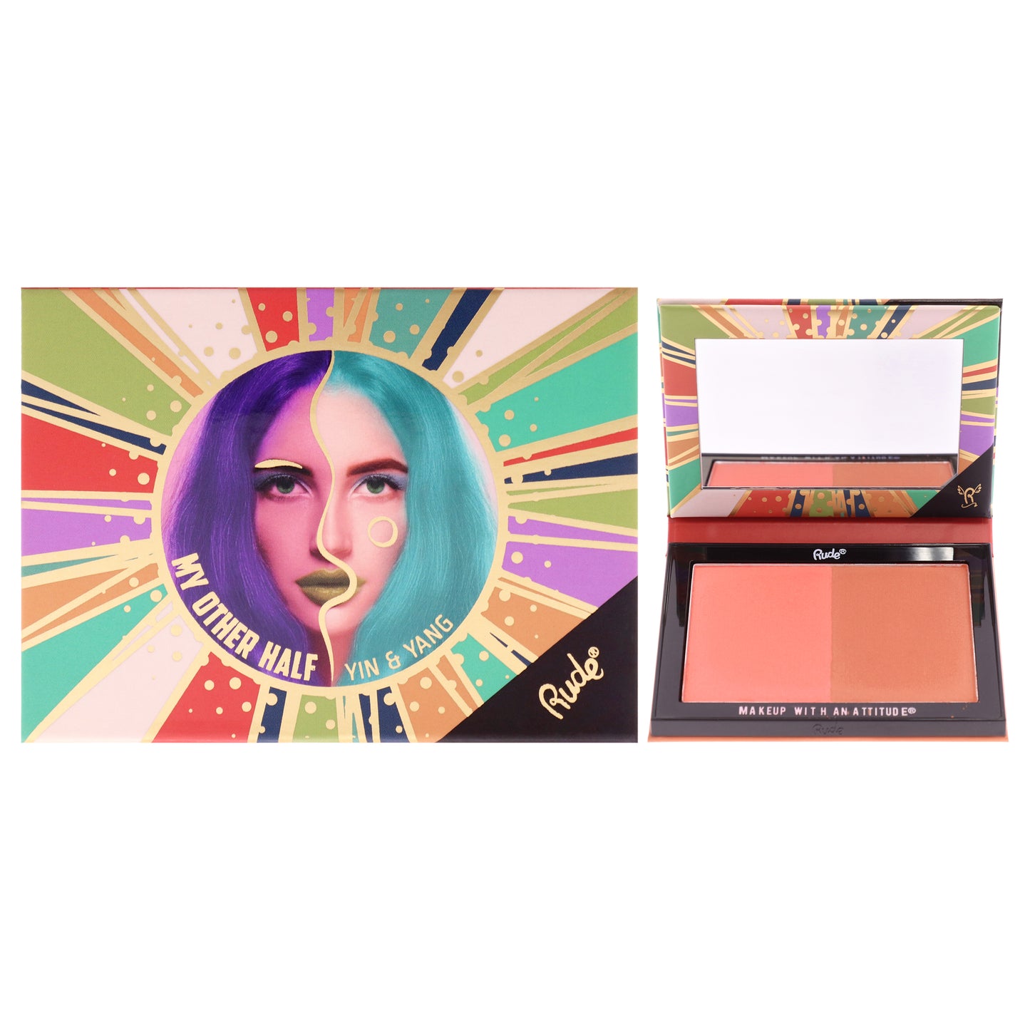 My Other Half Duo Shade Face Palette - Yin and Yang 0.458 oz Makeup