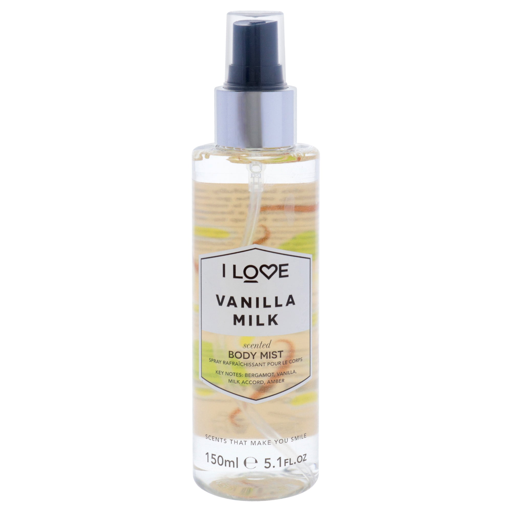 Scented Body Mist - Vanilla Milk by I Love Cosmetics for Women - 5.1 oz Body Mist
