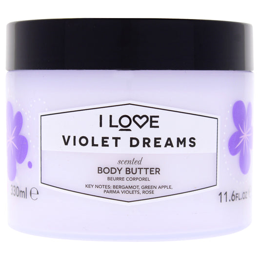 Scented Body Butter - Violet Dreams by I Love Cosmetics for Women - 11.6 oz Body Butter