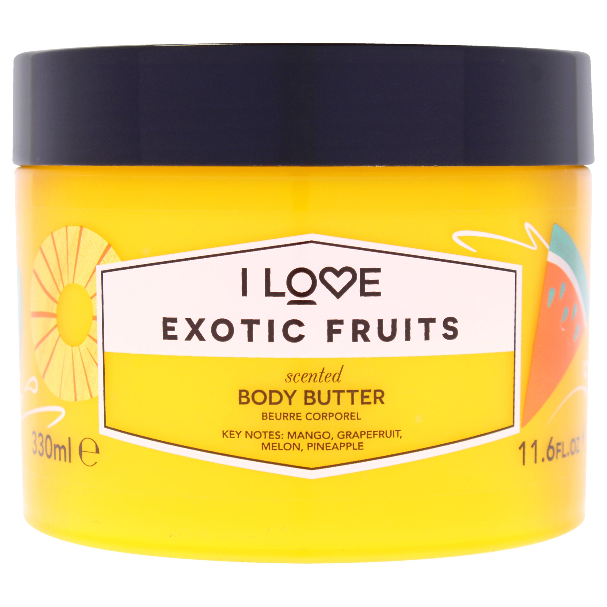 Scented Body Butter - Exotic Fruit by I Love Cosmetics for Women - 11.6 oz Body Butter