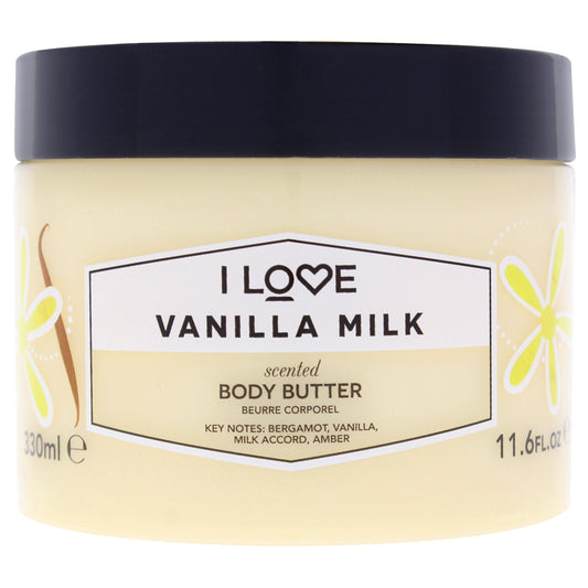 Scented Body Butter - Vanilla Milk by I Love Cosmetics for Women - 11.6 oz Body Butter