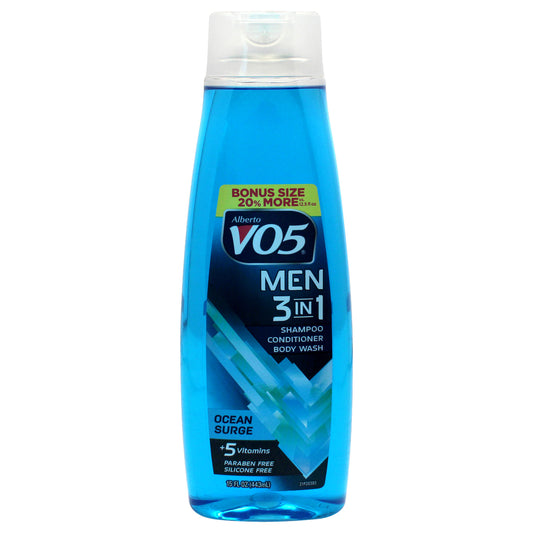 3-in-1 Ocean Surge Shampoo Conditioner and Body Wash by Alberto VO5 for Unisex - 15 oz Body Wash