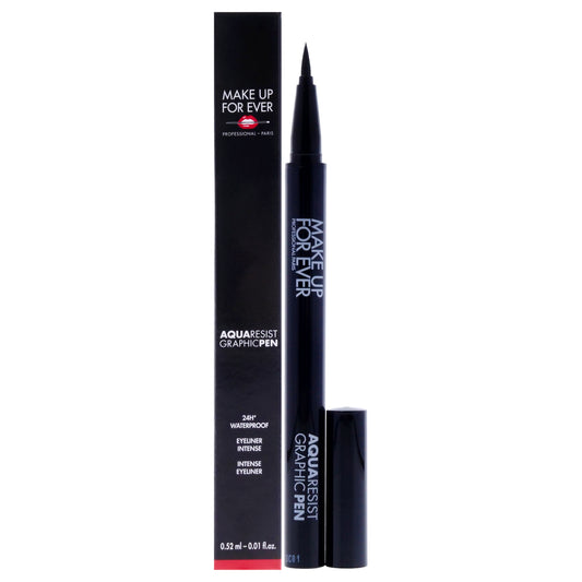 Aqua Resist Graphic Pen 24H Waterproof - 1 Black 0.01 oz Eyeliner