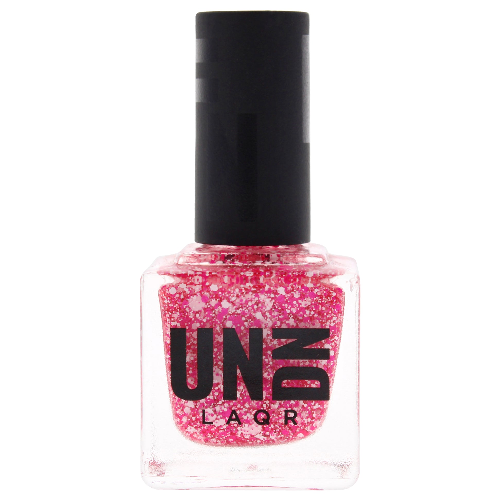 Vegan Nail Polish - 0206 Pink-White Splatter by UNDN for Women - 0.5 oz Nail Polish