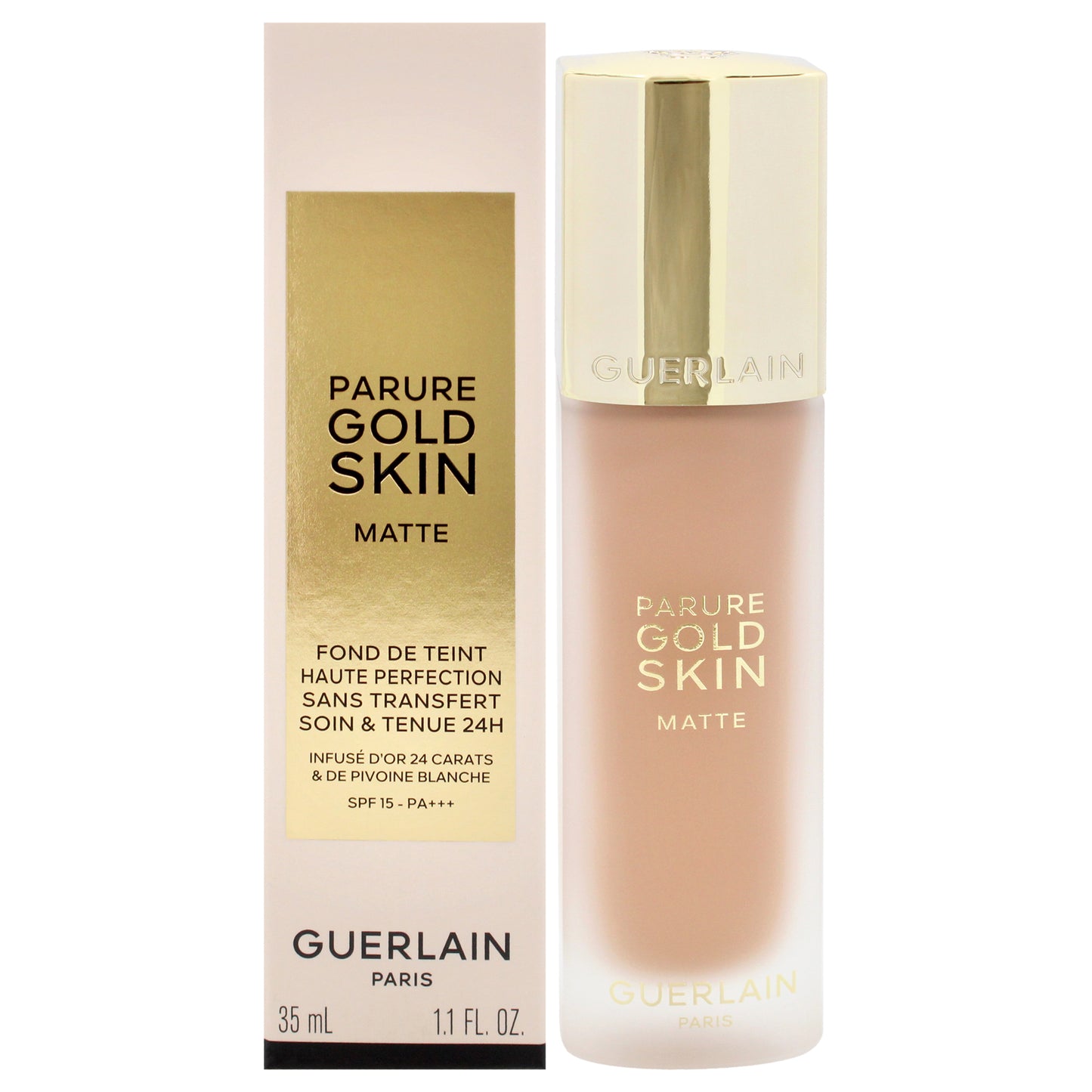 Parure Gold Skin Matte 24H Wear No-Transfer Foundation SPF 15 - 3.5N Neutral by Guerlain for Women - 1.1 oz Foundation