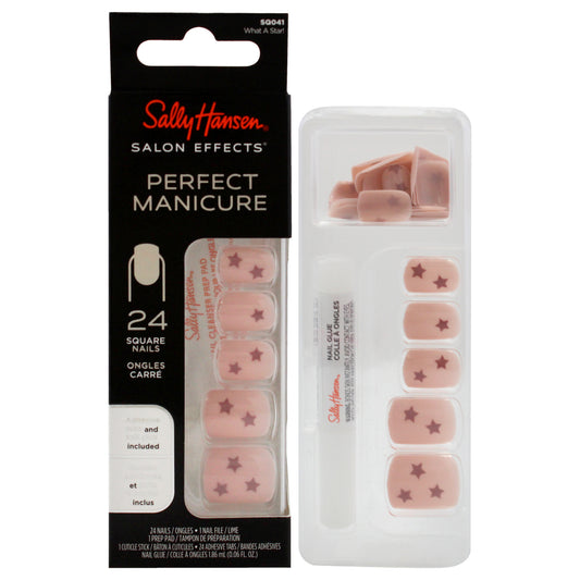 Salon Effects Perfect Manicure Square Nails - SQ041 What A Start! 52 Pc 24 Nails
