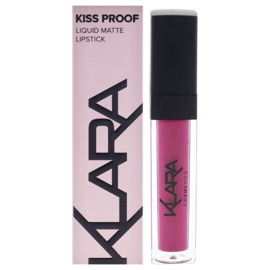 Kiss Proof Liquid Matte Lipstick- 8 Fuchsia Pop by Klara for Women - 0.27 oz Lipstick