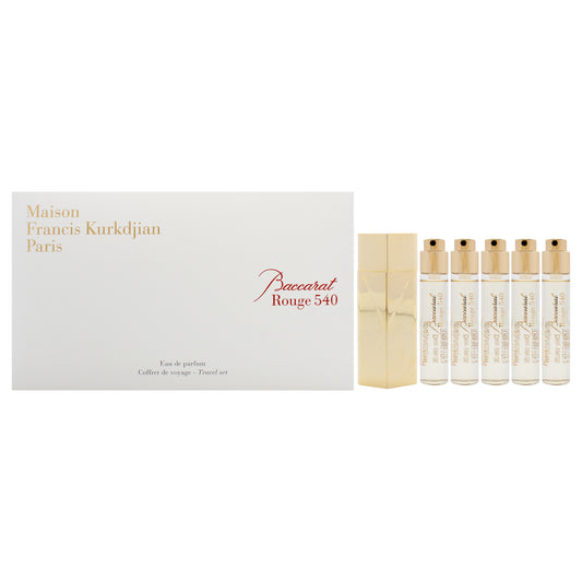 Baccarat Rouge 540 Travel Set 6 Pc Mini Gift Set 5 x 0.37oz EDP Spray (Refill)