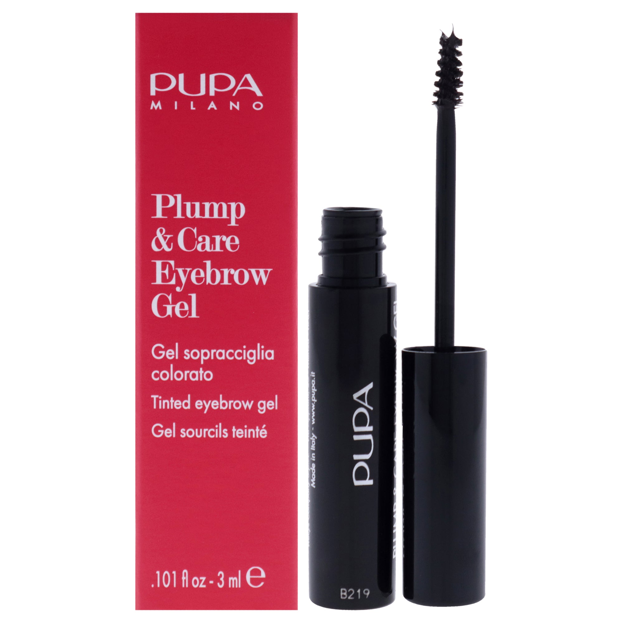 Plump and Care Eyebrow Gel - 003 Dark Brown by Pupa Milano for Women - 0.101 oz Eyebrow Gel