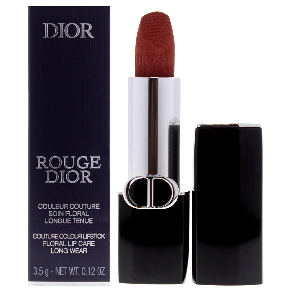 Rouge Dior Couture Velvet Lipstick - 100 Nude Look by Christian Dior for Women - 0.12 oz Lipstick (Refillable)