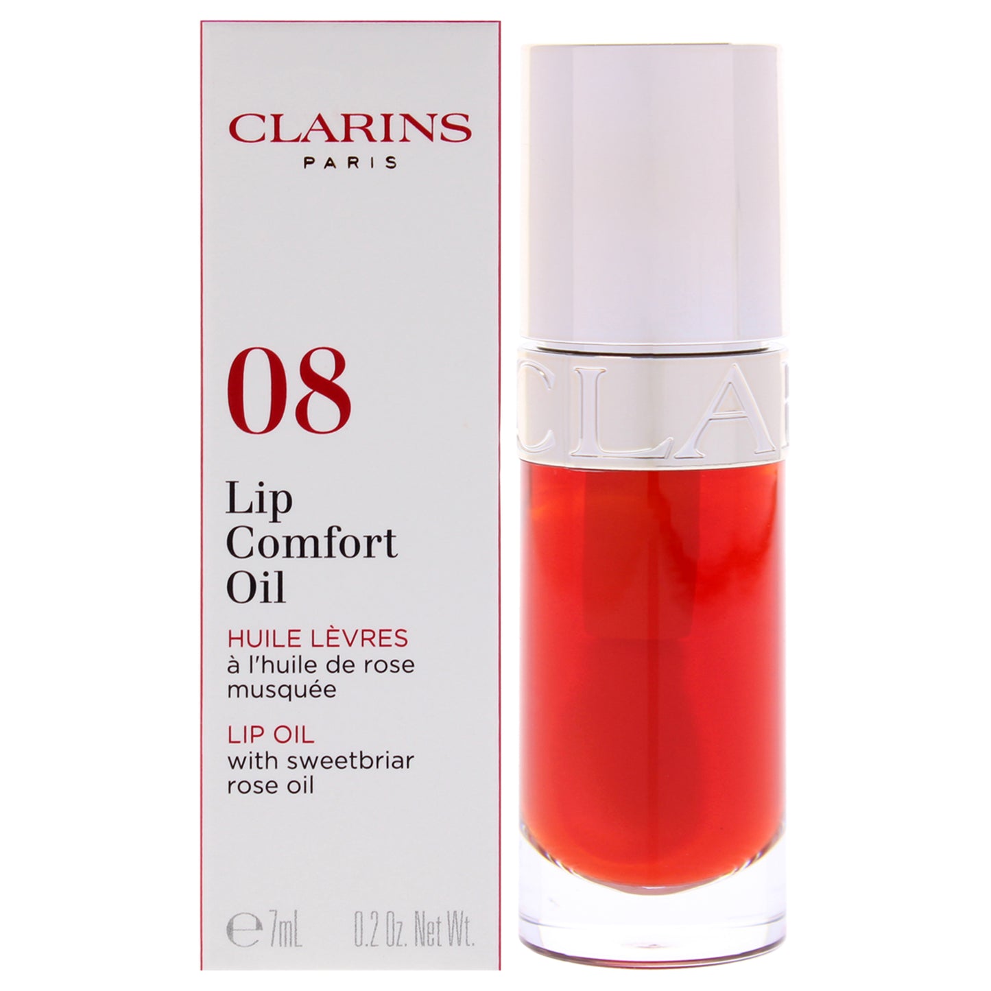 Lip Comfort Oil - 08 Strawberry by Clarins for Women - 0.2 oz Lip Oil