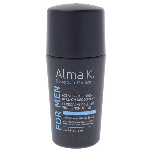 Active Protection Roll On Deodorant by Alma K for Men - 2.6 oz Deodorant Roll-On