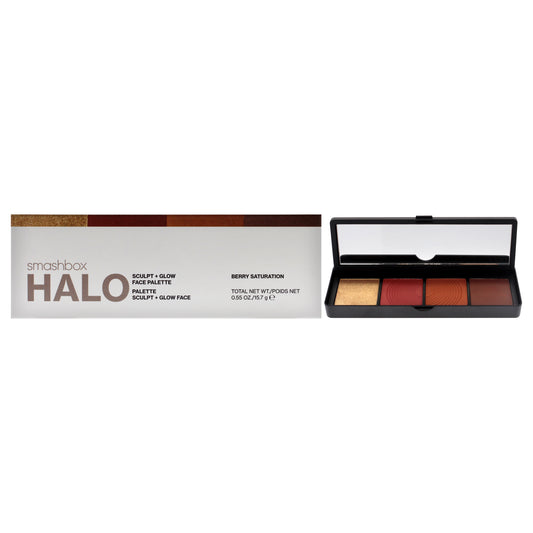 Halo Sculpt Plus Glow Face Palette - Berry Saturation by SmashBox for Women - 0.55 oz Makeup