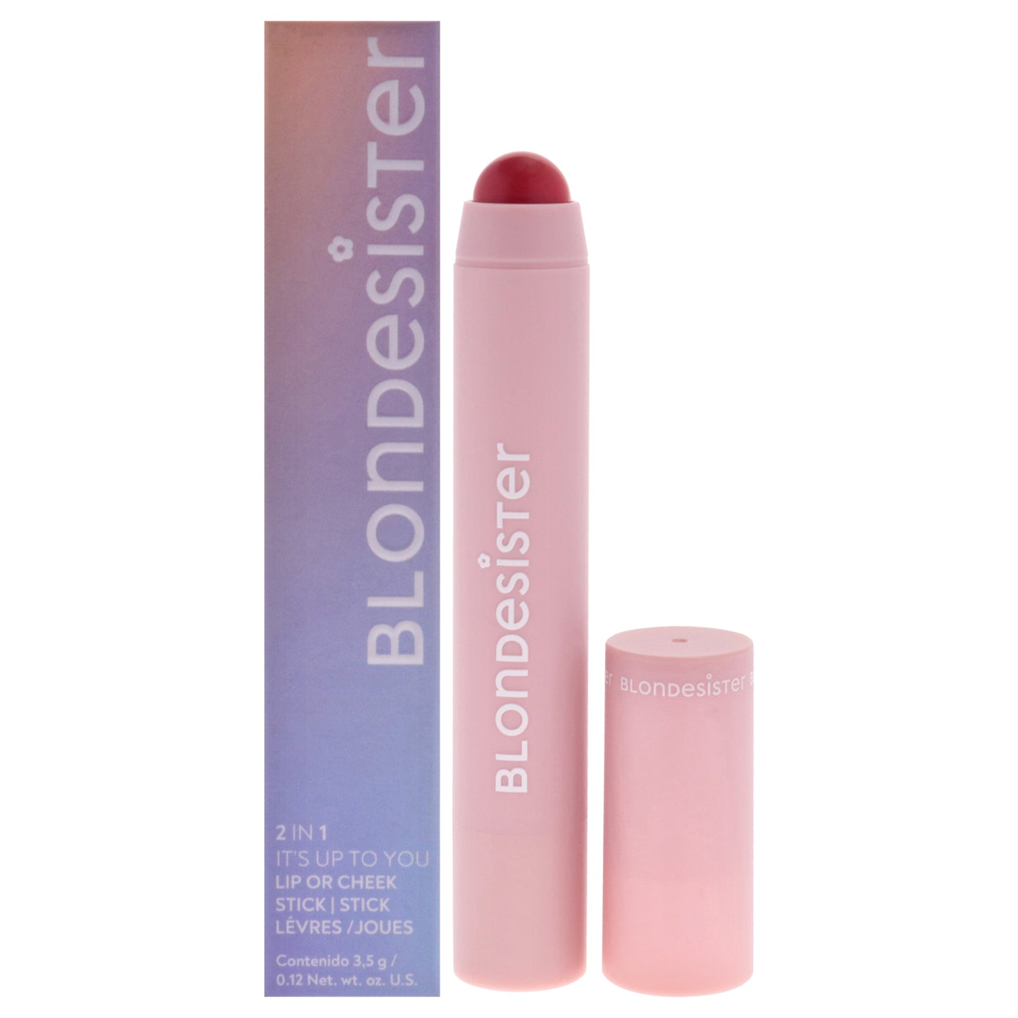 2 in 1 Its Up To You Lip and Cheek - 03 Fire Red by Blondesister for Women - 0.12 oz Makeup
