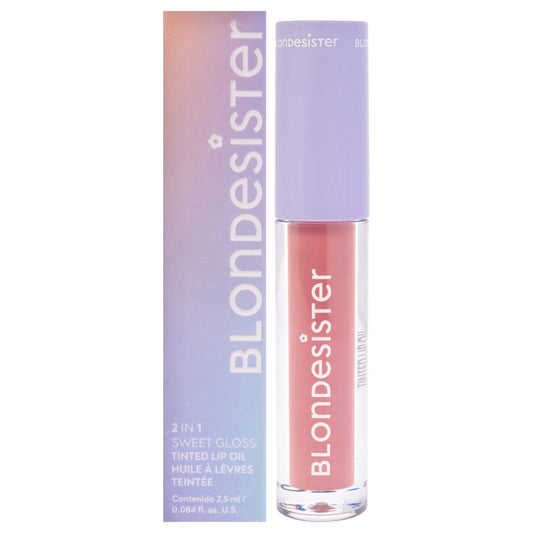 2 in 1 Sweer Gloss Tinted Lip Oil - 01 Sugar Nude by Blondesister for Women - 0.084 oz Lip Oil