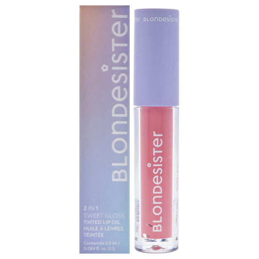 2 in 1 Sweet Gloss Tinted Lip Oil - 02 Pink Chocolate by Blondesister for Women - 0.084 oz Lip Oil