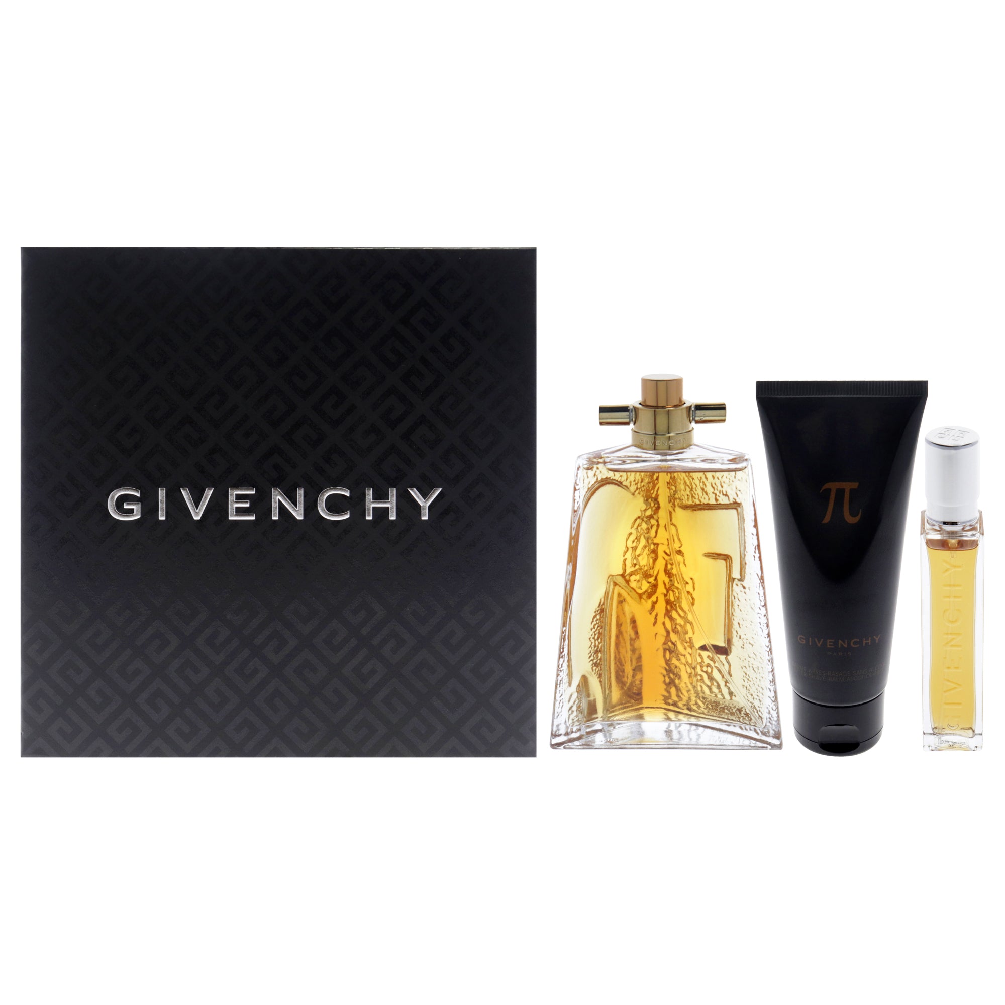 PI by Givenchy for Men - 3 Pc Gift Set 3.3oz EDT Spray, 0.42oz EDT Spray, 2.5oz After Shave Balm