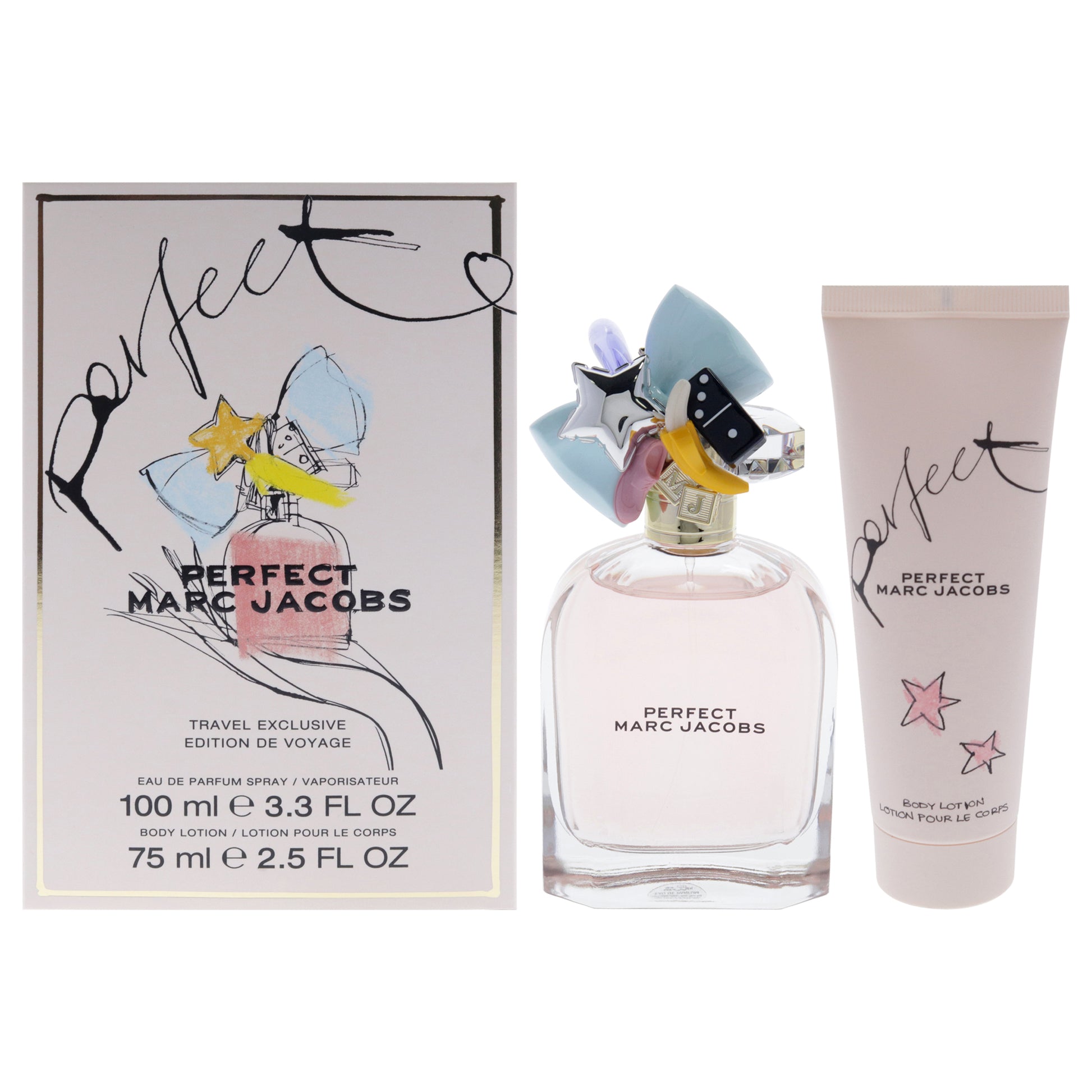 Perfect by Marc Jacobs for Women - 2 Pc Gift Set 3.3oz EDP Spray, 2.5oz Body Lotion