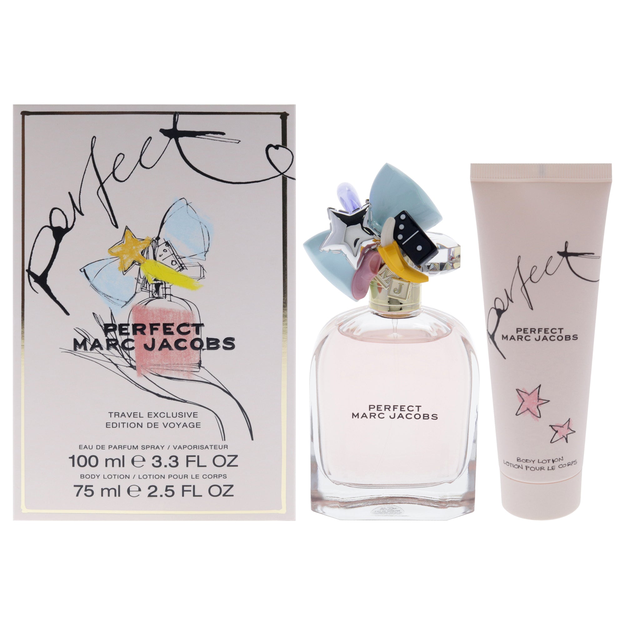 Perfect by Marc Jacobs for Women - 2 Pc Gift Set 3.3oz EDP Spray, 2.5oz Body Lotion