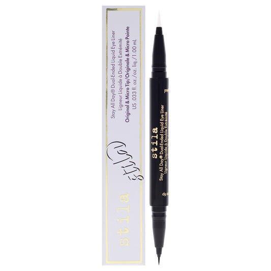 Stay All Day Dual-Ended Liquid Eye Liner - Intense Black-Snow by Stila for Women - 0.033 oz Eyeliner