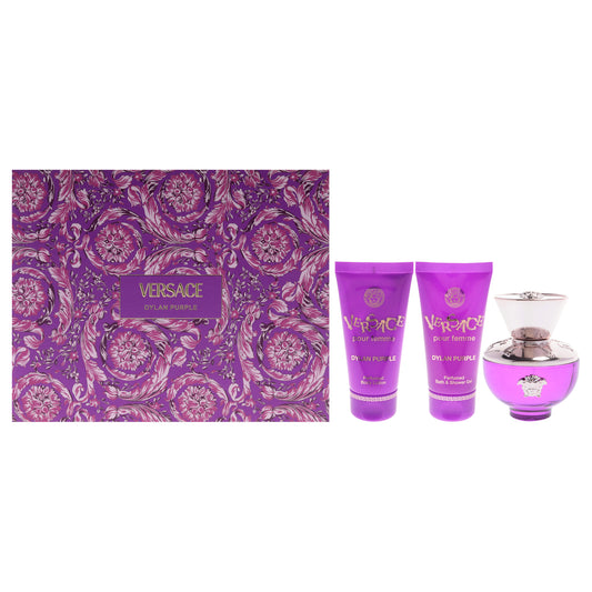 Dylan Purple by Versace for Women - 3 Pc Gift Set 1.7oz EDP Spray , 1.7oz Perfumed Bath and Shower Gel, 1.7oz Perfumed Body Lotion