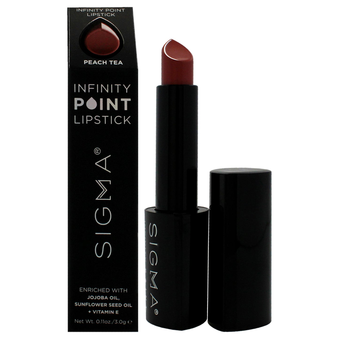 Infinity Point Lipstick - Peach Tea by SIGMA for Women - 0.11 oz Lipstick