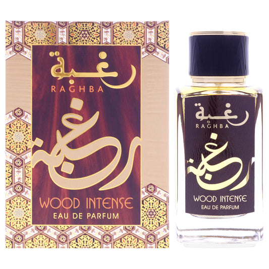 Raghba Wood Intense by Lattafa for Unisex - 3.4 oz EDP Spray