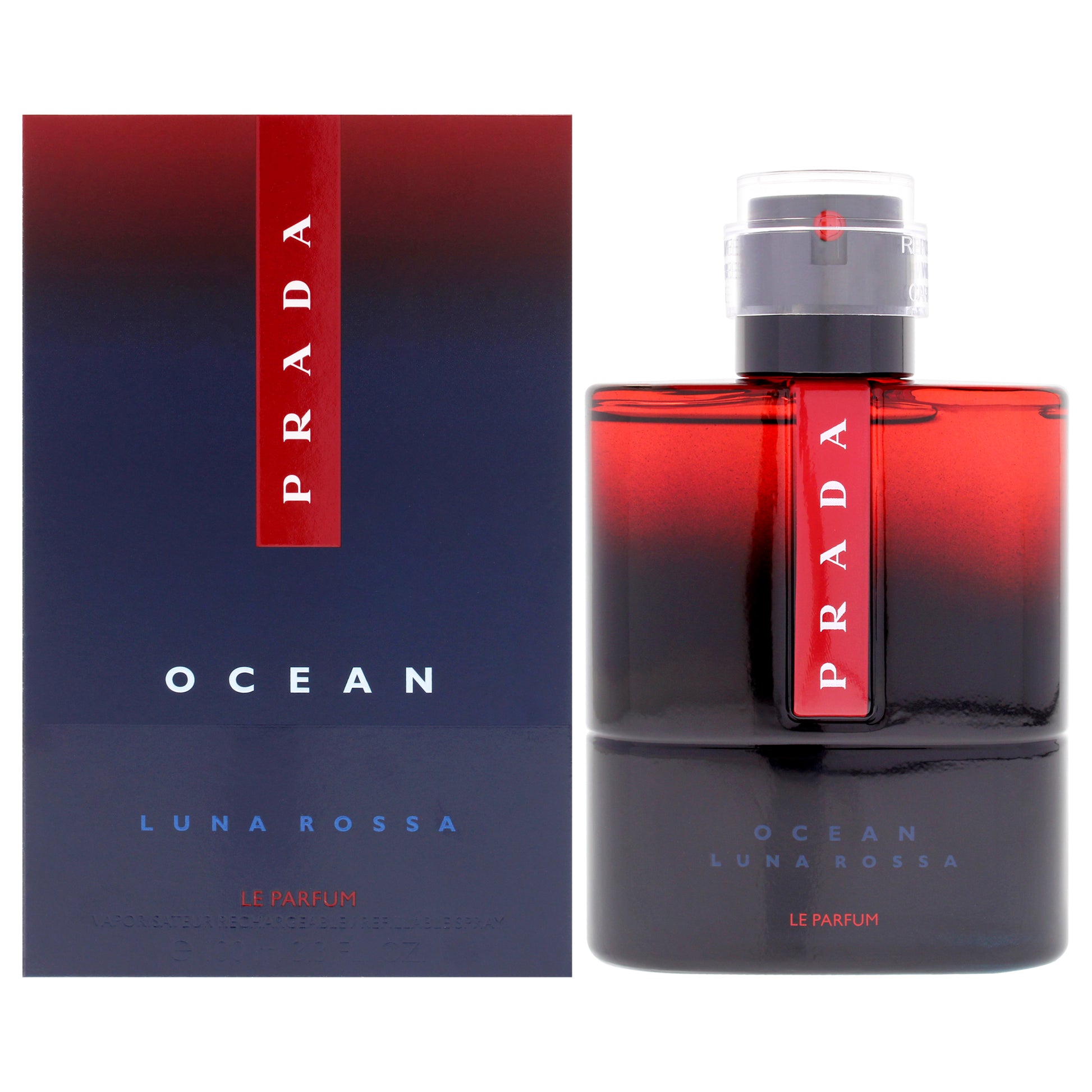 Luna Rossa Ocean by Prada for Men - 3.3 oz Parfum Spray (Refillable)