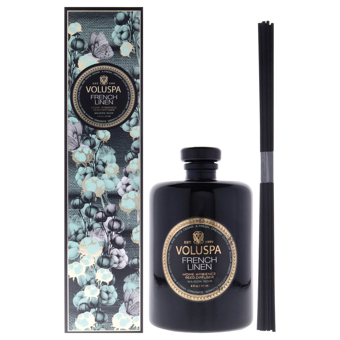 Maison Noir Collection - French Linen 6 oz Reed Diffuser