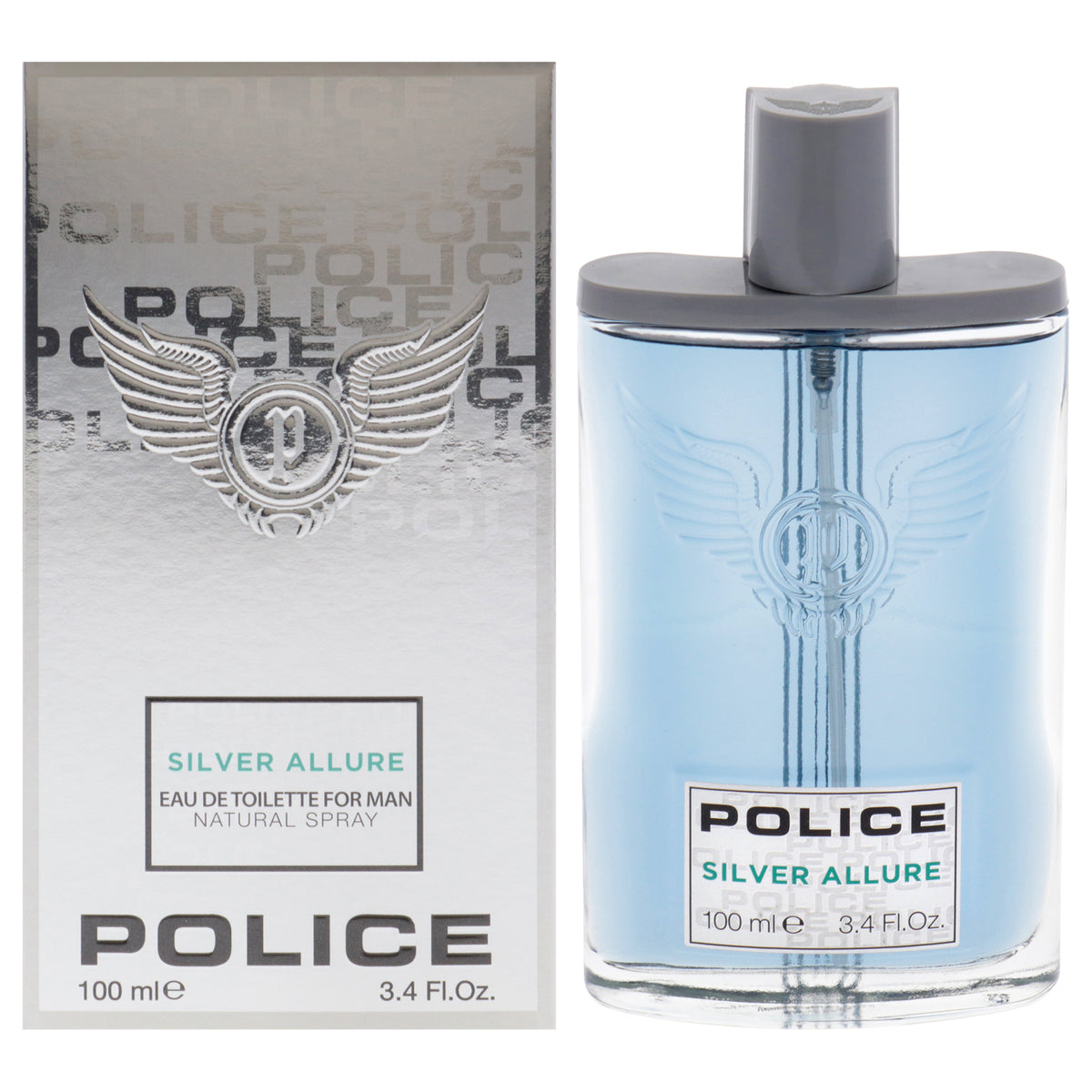 Police Silver Allure by Police for Men - 3.4 oz EDT Spray