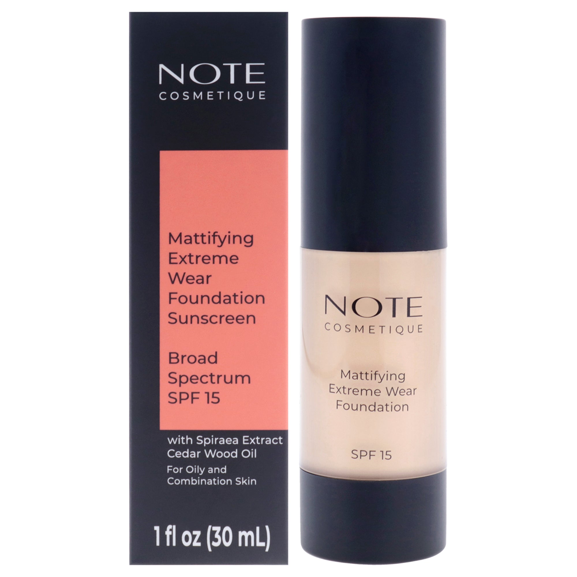 Mattifying Extreme Wear Foundation SPF 15 - 01 Beige by Note Cosmetique for Women - 1 oz Foundation