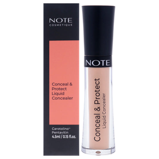 Conceal and Protect Liquid Concealer - 08 Golden Beige by Note Cosmetique for Women - 0.15 oz Concealer