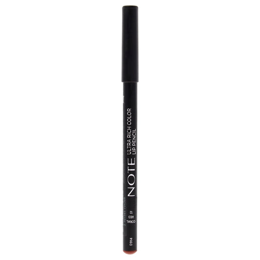 Ultra Rich Color Lip Pencil - 12 Coral Red by Note Cosmetique for Women - 0.04 oz Lip Pencil